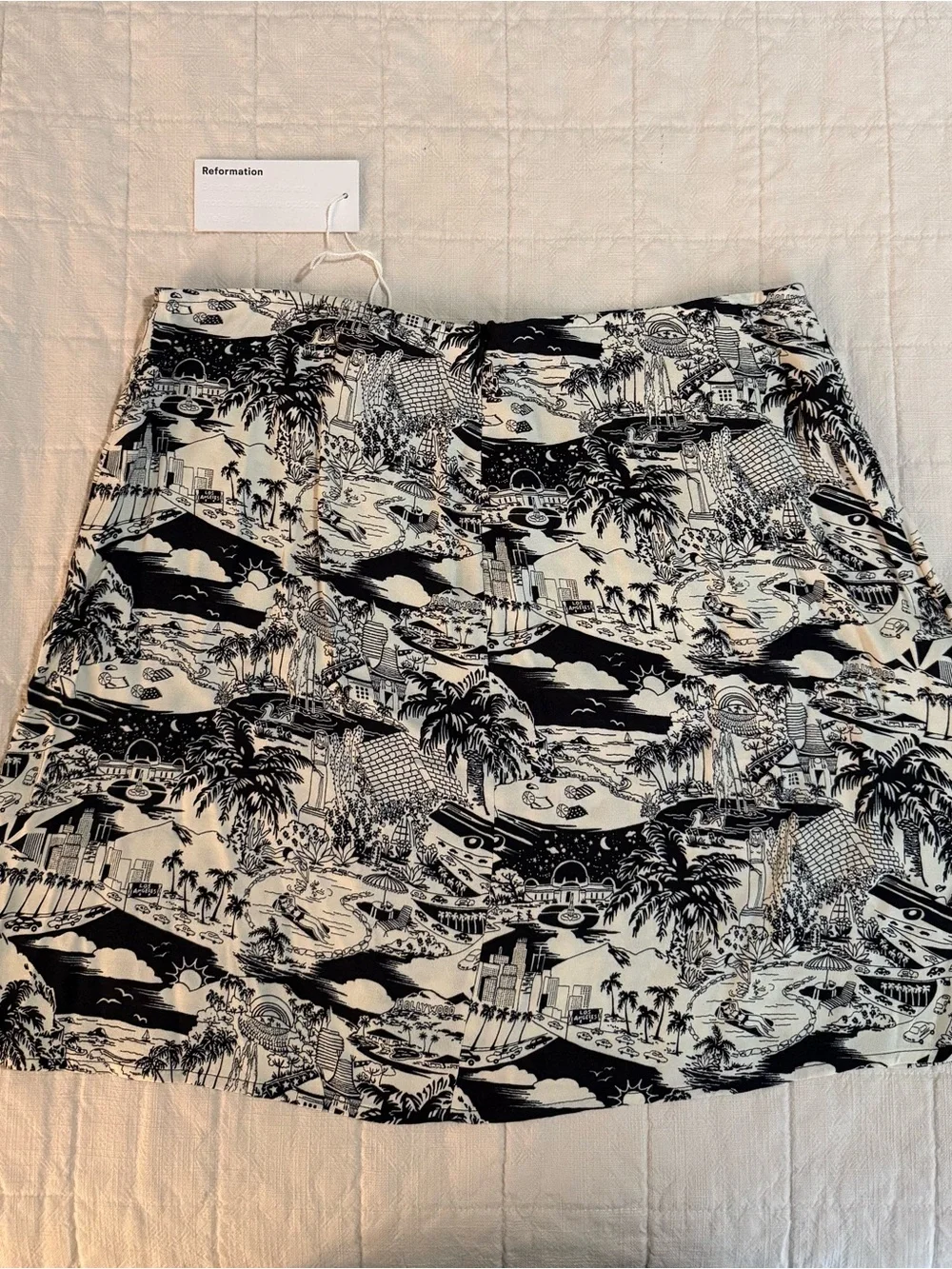 Reformation Margot Skirt in ‘Los Angeles’ Pattern